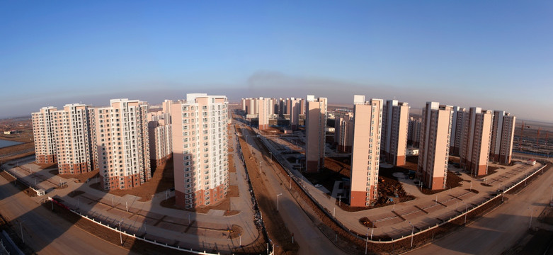 新建楼盘全景 城镇化 高层住宅