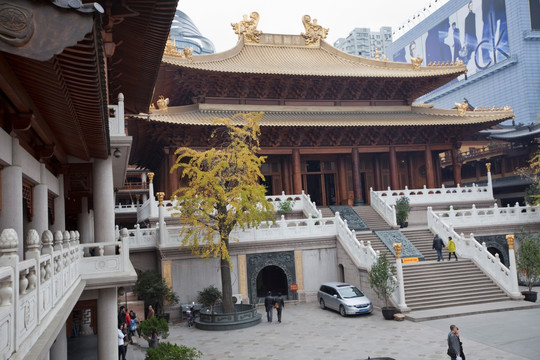 上海静安寺 寺庙建筑 中式建筑