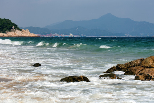 海边 大海 海浪 沙滩 深圳