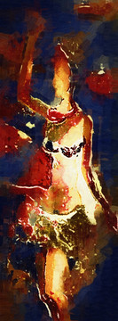裝飾畫(huà)女人抽象油畫(huà)女人