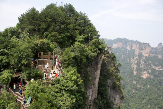 山峰峭壁绿海奔腾盛世美景