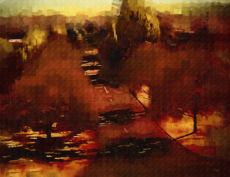 抽象油畫