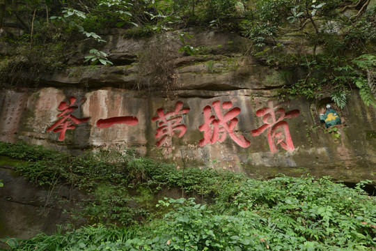 青城山岩石刻字