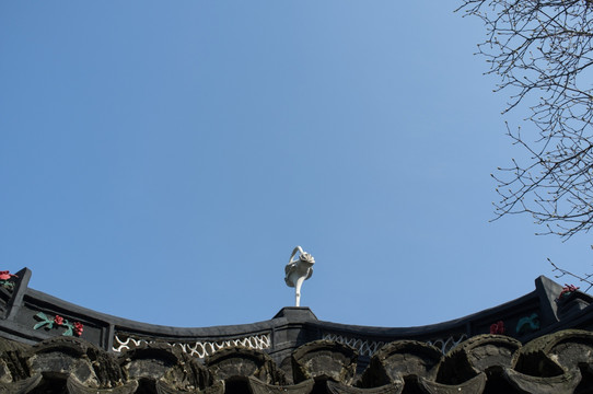 屋檐 建筑局部 蓝天