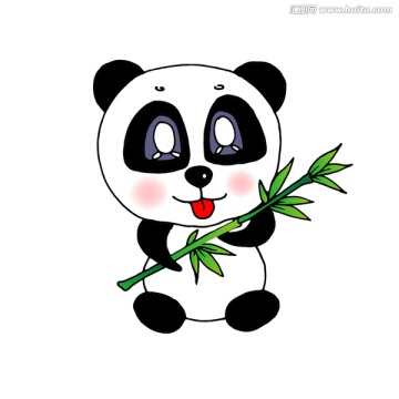 正在吃竹子的熊貓寶寶