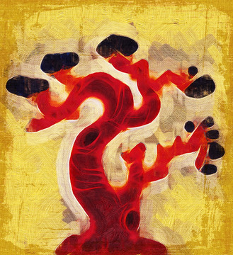 發(fā)財(cái)樹(shù)裝飾畫(huà)
