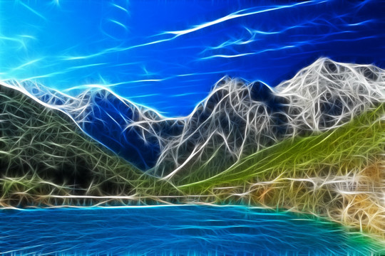 夢幻山水畫