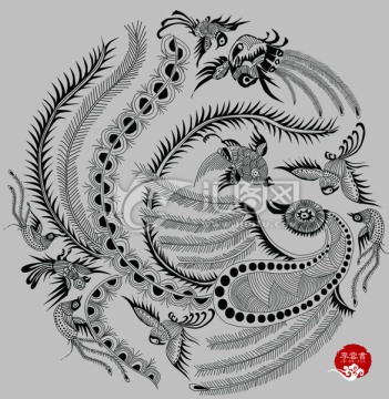 鳳凰logo  圖騰
