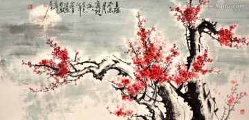 國畫梅花