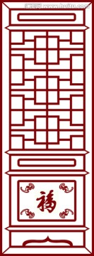 仿古門（蝙蝠帶福字）