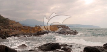 野柳地质公园 台湾 海浪