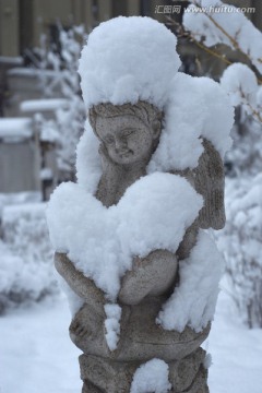 雪娃娃 雪景