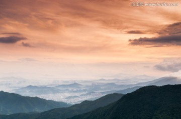 深圳 梧桐山 晨雾 风光 风景