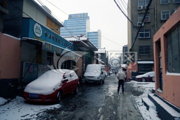 大雪后的街道