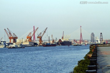 上海 外滩 浦江 港口 现代