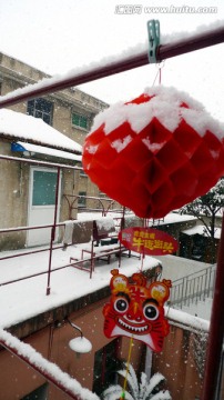 雪景 民居 百姓生活 庭院