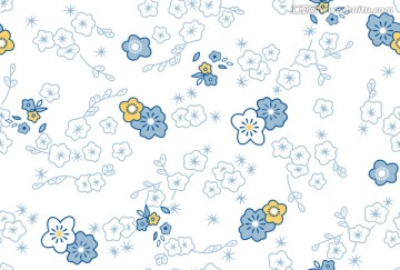 青花瓦小花 碎花