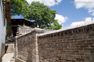 丽江古城砖墙