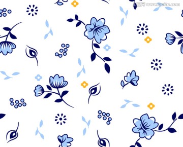 青花瓦小花 碎花