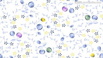 青花瓦小花 碎花