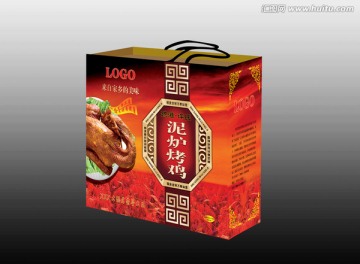 泥爐烤雞包裝平面圖