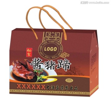 醬豬蹄包裝盒平面圖