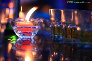 酒吧蜡烛灯