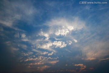 蓝色天空云彩背景