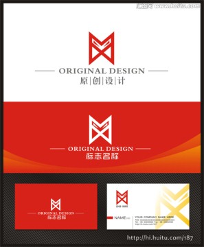 logo设计 狐狸logo M