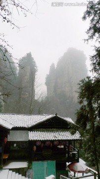 中国四川 九寨沟 原生态 雪景