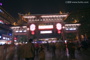 南京夫子庙 商业街 游园 夜景