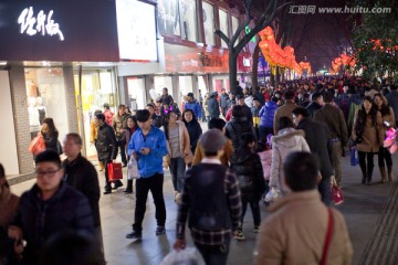 南京夫子庙 商业街 游园 夜景