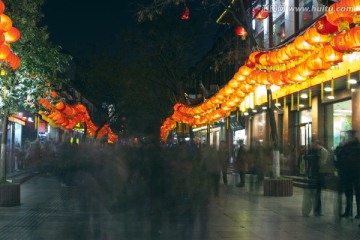 南京夫子庙 商业街 游园 夜景