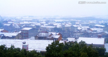 小镇   雪景