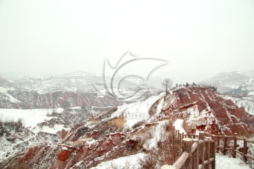 红石谷雪景