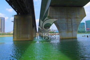 衡阳湘江大桥 衡阳地标 河流