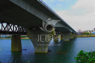 衡阳湘江大桥 衡阳地标 河流