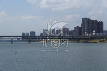 衡阳湘江大桥 衡阳地标 河流