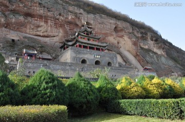 陕西彬县大佛寺全景