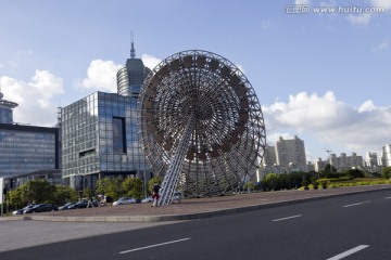 上海 浦东 现代建筑 日晷