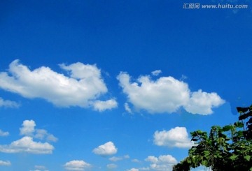 蔚蓝的天空洁白的云