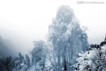 冬景 水墨黄山