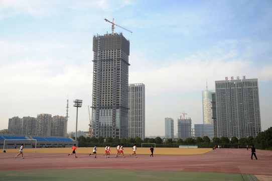 田径场地 跑步长跑