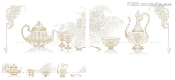 腰線花片組合酒具