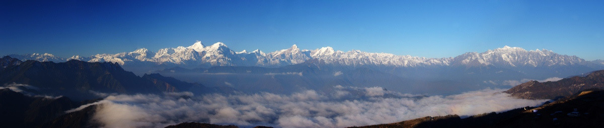 牛背山风光 贡嘎群峰云海全景图