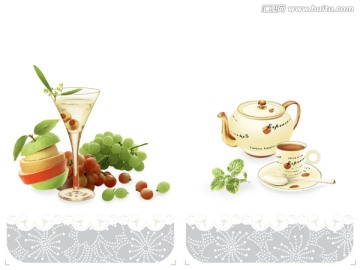 腰線花片廚房水果茶具