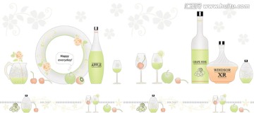 腰線花片廚房酒具