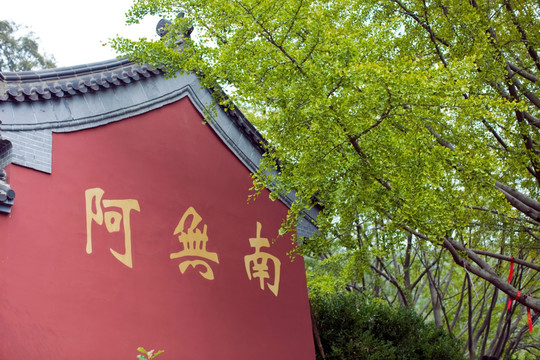 寺庙建筑 花果山 古迹 海宁寺