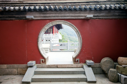 寺庙建筑 花果山 古迹 海宁寺