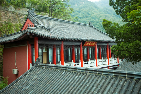 寺庙建筑 花果山 古迹 海宁寺